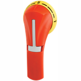 Handle Type S2 external operation, IP55, Red/Yellow, Indication I-0-Te