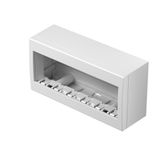 Wall mounted housing with back side cover 6M, white