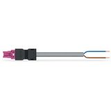 pre-assembled connecting cable Eca Plug/open-ended dark gray