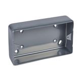 Synergy 2 Gang 37mm Surface Mounting Steel Back Box without Knockouts Metalclad