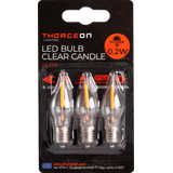 LED Bulb Clear Candle 0.2W E10 8-55V 12Lm 2100K THORGEON