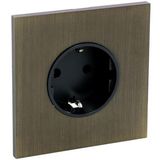 Art d'Arnould univers Epure single standard schuko power socket 2P+E 16A 250V - bronze