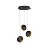 Sandy Black & Gold Aluminium  LED 18 Watt 230 Volt  357Lm 3000K IP20  D: 48 H: 120 cm Adjustable Height Rotatable