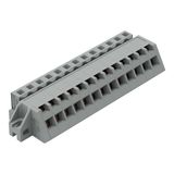 1-conductor female connector, angled CAGE CLAMP® 2.5 mm² gray