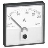 Measuring dial for ammeter - 0-250 A - fixing on door
