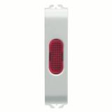 SINGLE INDICATOR LAMP - RED - 1/2 MODULE - SATIN WHITE - CHORUSMART