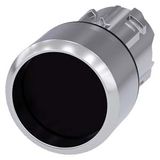 3SU1050-0CB10-0AA0-Z Y15 Pushbutton, 22 mm, round, metal, shiny, black, Front ring, raised momentary contact type, with laser labeling, upper case and lower case, always upper