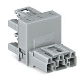 h-distribution connector 3-pole Cod. B gray