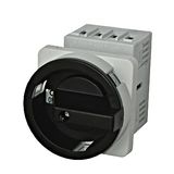 Main Switch 3-pole, 4 hole mounting, 125A, 45kW