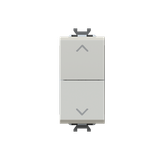 Double single-pole push switches, NO+NO, 16A - 250V~, with interlock