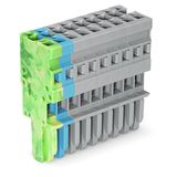 1-conductor female connector CAGE CLAMP® 4 mm² green-yellow, blue, gra
