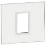 Arteor Surround Plate 1 Module Square Mirror White