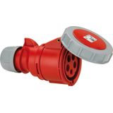 CEE connector, IP67, 16A, 5-pole, 400V, 6h, red