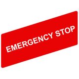 ETIKET 8X27MM EMERGENCY STOP
