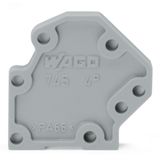 End plate 1.5 mm thick snap-fit type gray