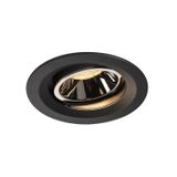 NUMINOS® MOVE DL M, Indoor LED recessed ceiling light black/chrome 3000K 20° rotating and pivoting