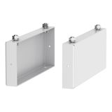 Side parts for base, HxD=100x250mm, white (RAL 9016), stackable, applicable for EMC2 enclosure series
