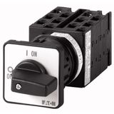 Step switches, T0, 20 A, centre mounting, 6 contact unit(s), Contacts: 12, 45 °, maintained, With 0 (Off) position, 0-3, Design number 8481