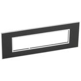 Arteor Surround Plate 8 Module Square Mirror Black