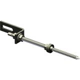 Hanger bolt 300mm M12 vertical stainless steel