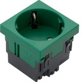 socket outlet 1-g Rastec 33° mint green