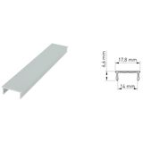 PMMA cover LB flat transparent L-2000mm W-18mm H-6mm