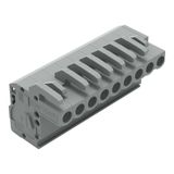 1-conductor female connector, angled CAGE CLAMP® 2.5 mm² gray