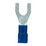 Fork crimp cable shoe, insulated, blue, 1.5-2.5mmý, M5