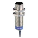 Inductive proximity sensors XS, inductive sensor XS1 M18, L53mm, brass, Sn5mm, 12...24 VDC, cable 2 m