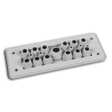 MH 24 F 17-3 IP65 RAL 7035 grey cable entry plate UL94 V-0