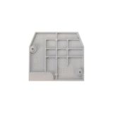 END SECTION PLATE, FEMT1, 2.8MM SPACING, GREY, POLYAMIDE