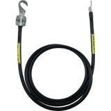 Earthing cable 16mm² / L 1.5m black w. 1 cable lug (B) M8/M10, 1 pin c