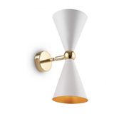 Modern Vesper Wall Lamp White with Gold