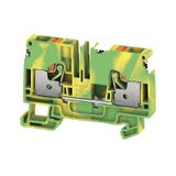 PE terminal, PUSH IN, 6 mm², Green/yellow