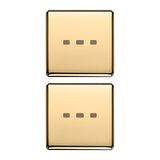 2 buttons Flat w/o symbol lightable gold