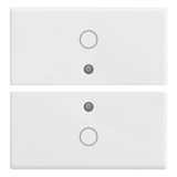 Two half-buttons 2M O symbol white