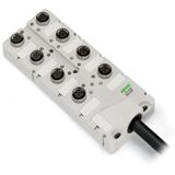 M12 sensor/actuator box 4-way 4-pole