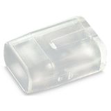Flat cable end cover for flat cable 2 x 1.5 mm² Plastic transparent