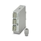 DIN rail splice box 6x SC duplex, including pigtails and splice holder