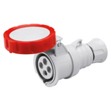 STRAIGHT CONNECTOR HP - IP66/IP67/IP68/IP69 - 3P+E 16A 380V/440V 50HZ/60HZ - RED - 3H - SCREW WIRING