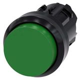 3SU1000-0BB40-0AA0-Z Y15 Pushbutton, 22 mm, round, plastic, green, pushbutton, raised, momentary contact type, with laser labeling, upper case and lower case, always upper case at