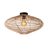 Lucide MAGALI - Flush ceiling light - Ø 56 cm - 1xE27 - Light wood