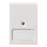 Button 1M with name-plate white