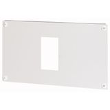 Front plate single mounting NZM4 for XVTL, horizontal HxW=400x800mm