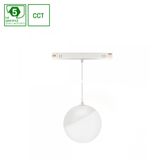 SYSTEM SHIFT SMART- GLOBE P SUSPENDED SPHERE TRACK LIGHT  FI100 (815MM CABLE) 5W 165DEG WHITE CCT/DIM 5 Y WARRANTY