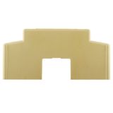 Terminal cover, PA 66, beige, Height: 156 mm, Width: 26 mm, Depth: 74 