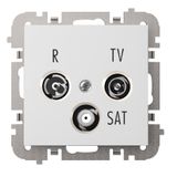 SANTRA R-TV-SAT ENDLINE FLUSH MOUNTED SOCKET n/f