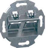 Mounting frame 2-gang for RJ45 modular jacks Type 13 for central plate