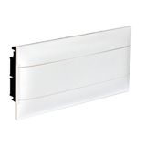 1X22 module recessed box - White door - Without terminal block - Dry wall