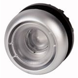 Illuminated pushbutton actuator, RMQ-Titan, Flush, maintained, Without button plate, Bezel: titanium